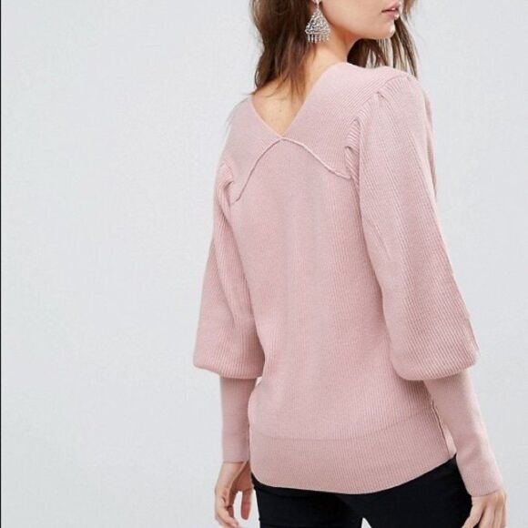 Free People Gingersnap Sweater sz Medium in Pink - Picture 2 of 11